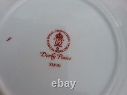 English Fine Bone China Royal Crown Derby Tea Set Teapot 8 Cups Saucers Plates