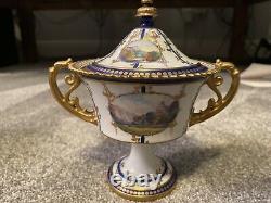 Extremely Rare Set Of 2 Royal Crown Derby Campana 1902