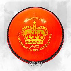 FORTRESS Royal Crown Cricket Balls Premium Grade Hand Stitched Leather Balls