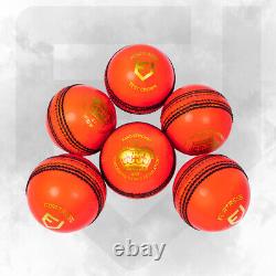 FORTRESS Royal Crown Cricket Balls Premium Grade Hand Stitched Leather Balls