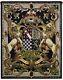 French Royal Crest Tapestry Crown Shield Lion 53 Wall Hanging