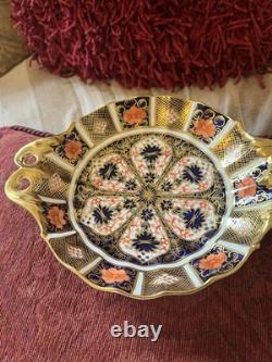 First Quality Royal Crown Derby Imari 1128 Gold Fluted Sweet Duchess Open Bowl