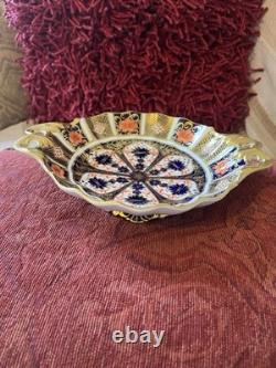 First Quality Royal Crown Derby Imari 1128 Gold Fluted Sweet Duchess Open Bowl