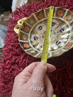 First Quality Royal Crown Derby Imari 1128 Gold Fluted Sweet Duchess Open Bowl