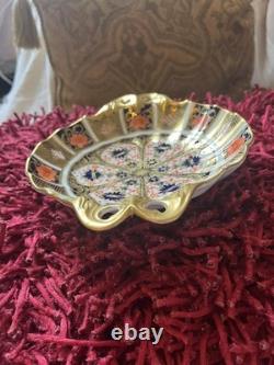 First Quality Royal Crown Derby Imari 1128 Gold Fluted Sweet Duchess Open Bowl