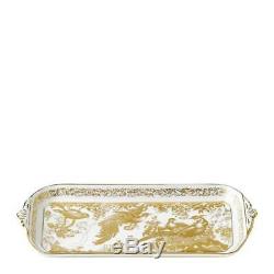 Gold Aves by Royal Crown Derby Rectangular Sandwich Tray, NEW