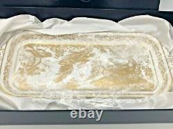 Gold Aves by Royal Crown Derby Rectangular Sandwich Tray, NEW