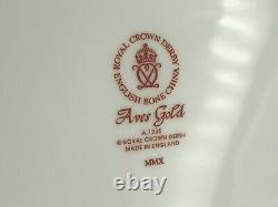 Gold Aves by Royal Crown Derby Rectangular Sandwich Tray, NEW