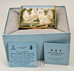 Halcyon Days Royal Crown Derby Queen Elizabeth Diamond Jubilee Doves Enamel Box