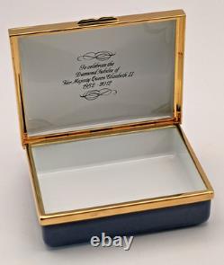 Halcyon Days Royal Crown Derby Queen Elizabeth Diamond Jubilee Doves Enamel Box