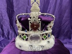 Handmade Imperial State Crown Replica 11 2000+ Gems Museum Quality