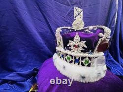 Handmade Imperial State Crown Replica 11 2000+ Gems Museum Quality