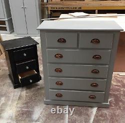 Handmade Royal Oak Crown 6 Drawer Chest! Free fitting