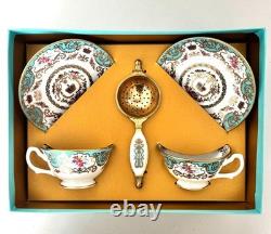 Historic Royal Palaces Crown Tea Set Cup Saucer Infuser Fine China