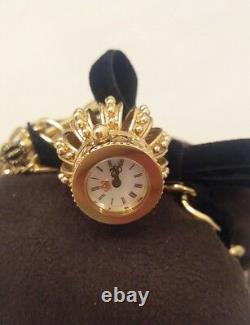 JUICY COUTURE Royal Crown Watch 18K-Gold-tone Chainlink Bracelet Band NWB