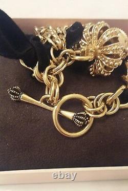 JUICY COUTURE Royal Crown Watch 18K-Gold-tone Chainlink Bracelet Band NWB