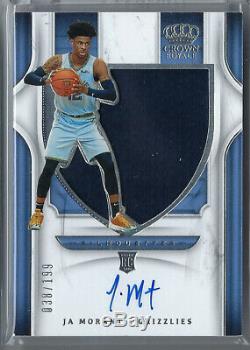 Ja Morant 2019-20 Panini Crown Royale Silhouettes Auto Autograph Jersey Rc #/199