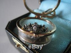 Juicy Couture Tiara Glass Case Charm Rare VHTF Crown Ring In Box Fairytale Royal