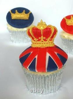 Katy Sue Royal CROWNS Silicone Sugarcraft Cake Mould Art Wedding Street Party