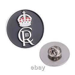King Charles III Pin Badge Brooch Long Live the King Crown Enamel Royal British