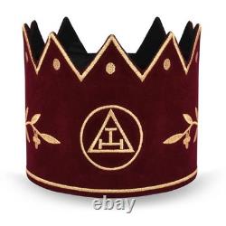 King Royal Arch Chapter Crown Cap Red Velvet & Gold New