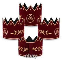 King Royal Arch Chapter Crown Cap Red Velvet & Gold New