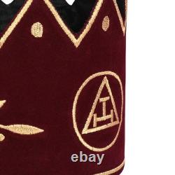 King Royal Arch Chapter Crown Cap Red Velvet & Gold New