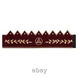 King Royal Arch Chapter Crown Cap Red Velvet & Gold New