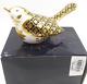 Lovely Royal Crown Derby Aura Songbird 1st Quality Paperweight Gold Stopper Bxd