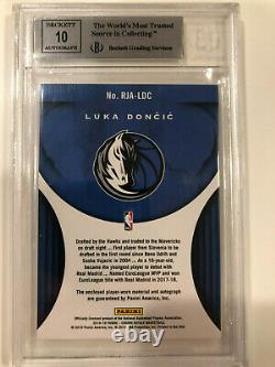 LUKA DONCIC RC 2018-19 Crown Royale Rookie Jersey AUTO 068/199 BGS 8.5 AUTO 10
