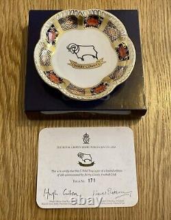 Limited Edition Royal Crown Derby Derby County Imari 1128 Petal Dish 171 / 200