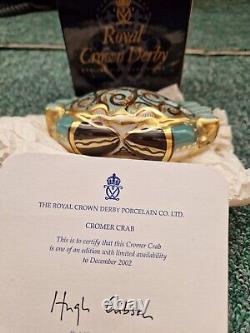 Limited edition for Royal Doulton Cromer Crab Royal Crown Derby Paperweight