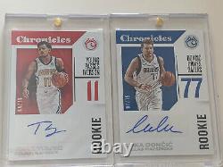Lot 2018-19 Panini Chronicles Luka Doncic Trae Young Royal Crown Rookie /75 auto
