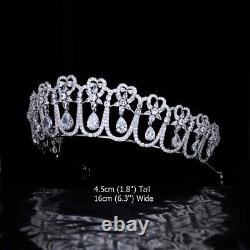 Luxury ROYAL FAMILY'S TIARAS Wedding Queen Princess All cubic zirconia Crown