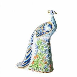 Manor Peacock Paperweight by Royal Crown Derby NEW in Box PAPBOX62728