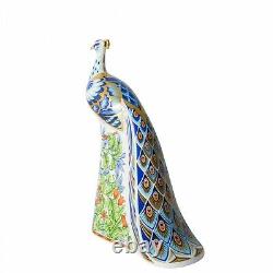 Manor Peacock Paperweight by Royal Crown Derby NEW in Box PAPBOX62728