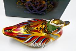 NEW BOXED ROYAL CROWN DERBY BAIKAL TEAL DUCK PAPERWEIGHT GOLD STOPPER 1st QUALTY