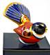 New Boxed Royal Crown Derby Fantail Bird Paperweight Gold Stopper 1st Quality
