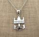 New Royal Caribbean Rccl 14k White Diamond Crown & Anchor On Gp Stainless Steel