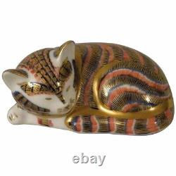 NEW ROYAL CROWN DERBY Kitten, Sleeping Paperweight AUTHORIZED DEALER