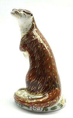 NEW ROYAL CROWN DERBY Playful Otter Paperweight AUTHORIZED DEALER