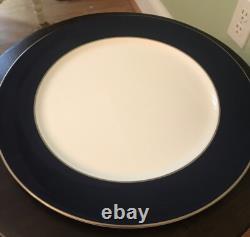 NEW ROYAL CROWN DERBY Service Plate Cobalt with Platinum Rim