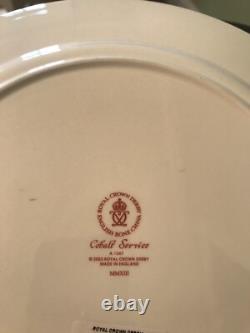 NEW ROYAL CROWN DERBY Service Plate Cobalt with Platinum Rim