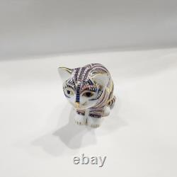NEW ROYAL CROWN DERBY Sitting Kitten Paperweight AUTHORIZED DEALER