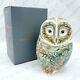 New Royal Crown Derby'parchment Owl' Bird Paperweight (boxed) Gold Stopper