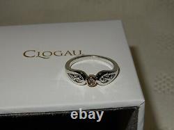 NEW Welsh Clogau Silver & Rose Gold Royal Crown Diamond Ring Size P RRP £229