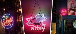New Crown Royal Whiskey Neon Light Sign 24x20 Lamp Bar Display Real Glass Art
