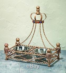 New Designer Royal Iron Twisted Rope Tassel Jewel Crown Canopy Pet Dog Cat Bed