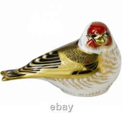 New In box Royal Crown Derby Goldfinch, 1st Quality, Bone China and 22k Gold