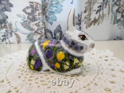 New Nib Royal Crown Derby Springtime Bunny Paperweight Figurine Fine Bone China